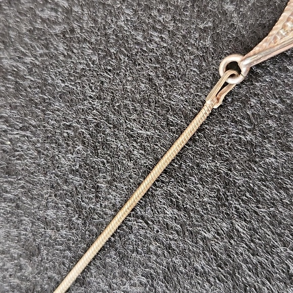 Amber Stones, Silver Necklace - Picture 8 of 12